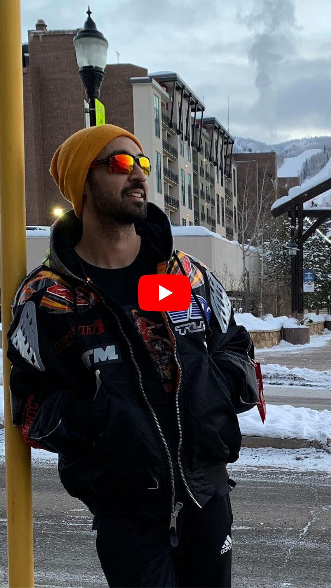 diljitdosanjh/instagram : Diljit Dosanjh poses for a picture in a snow-laden land